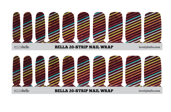 Retro Rainbow Nail Wraps