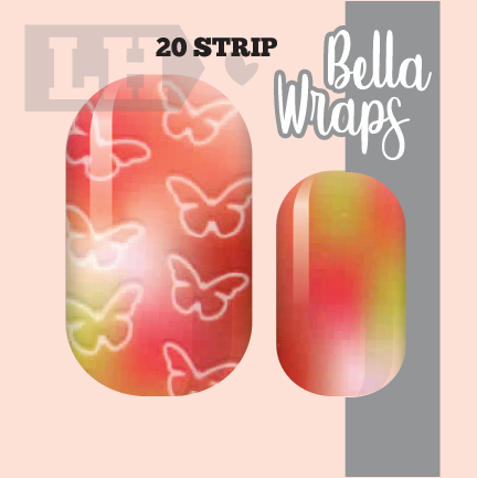 Sunrise Butterfly Nail Wraps