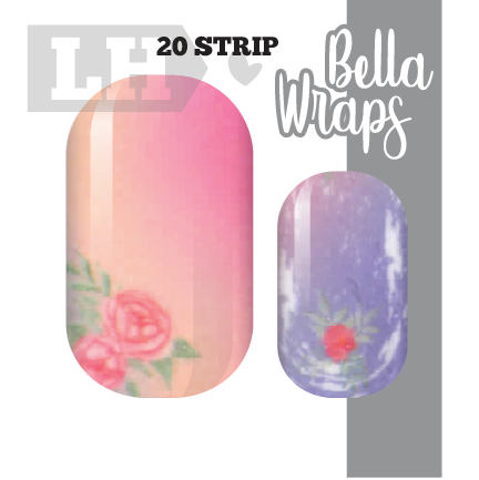 Glass Rose Nail Wraps