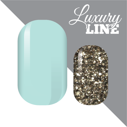 Golden Seafoam Glitz Nail Wraps