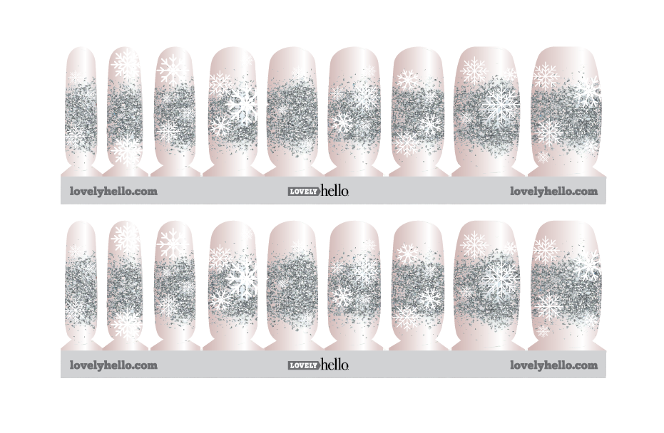 Silver Ice Queen Nail Wraps