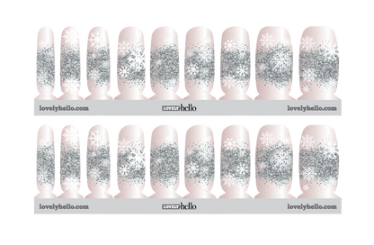 Silver Ice Queen Nail Wraps