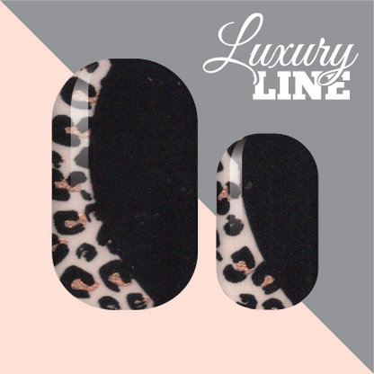 Matte Black Leopard Nail Wraps