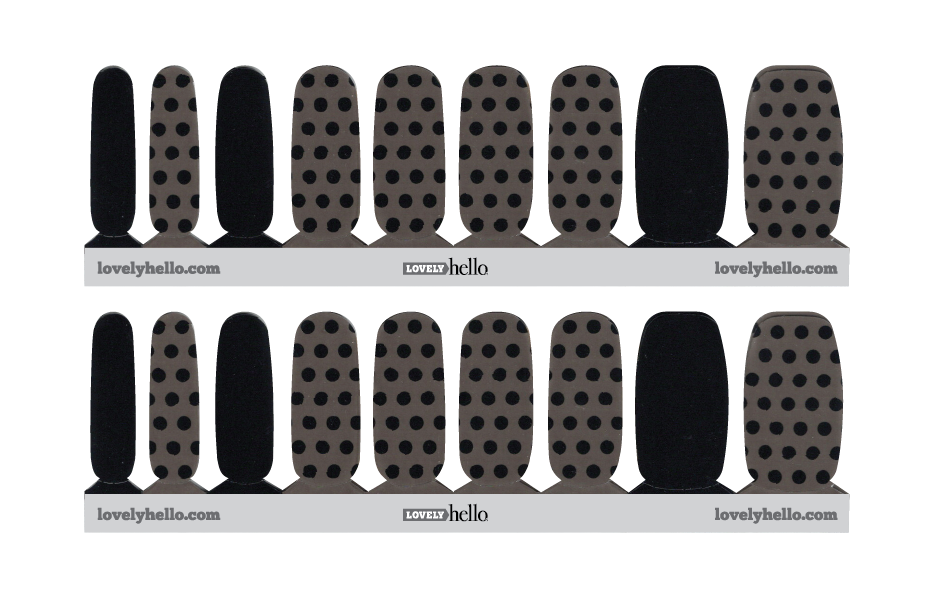 Dark Polka Nail Wraps