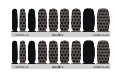 Dark Polka Nail Wraps