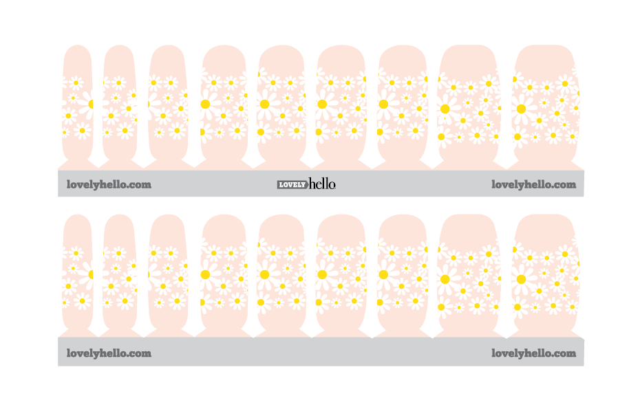 French Daisy Nail Wraps