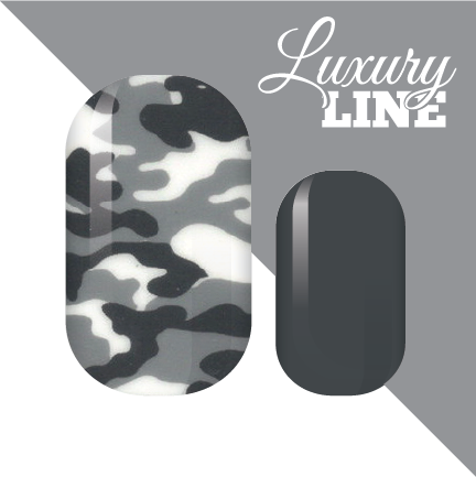 Charcoal Camo Nail Wraps