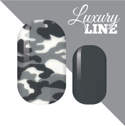 Charcoal Camo Nail Wraps