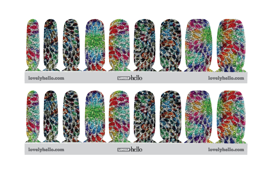 Rainbow Petals Nail Wraps