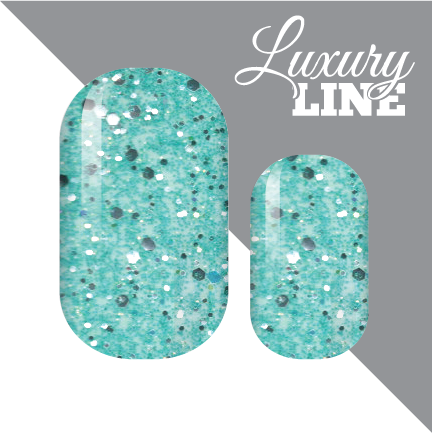 Teal Fairy Dust Nail Wraps