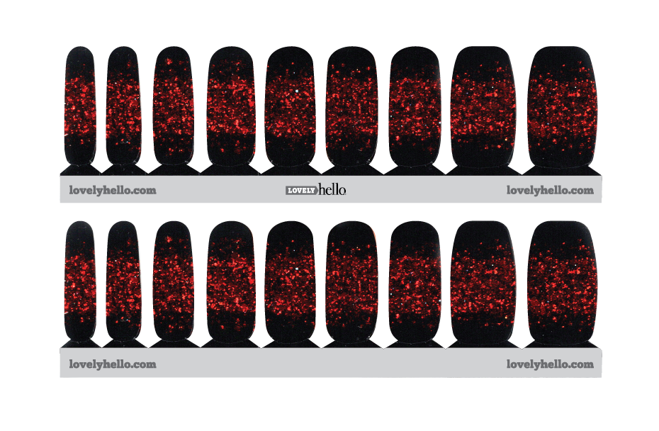 Dark Side of the Ruby Nail Wraps