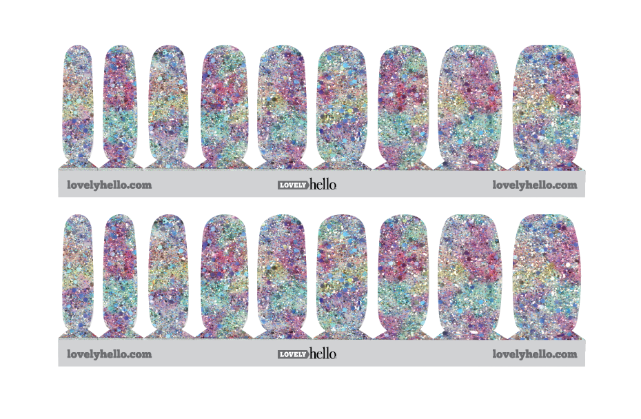 Cotton Candy Dazzle Nail Wraps