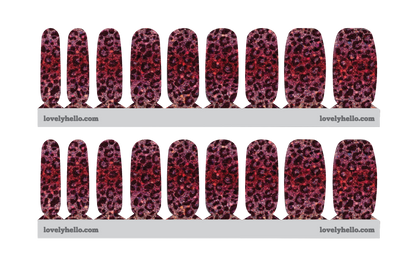 Rose Colored Leopard Nail Wraps