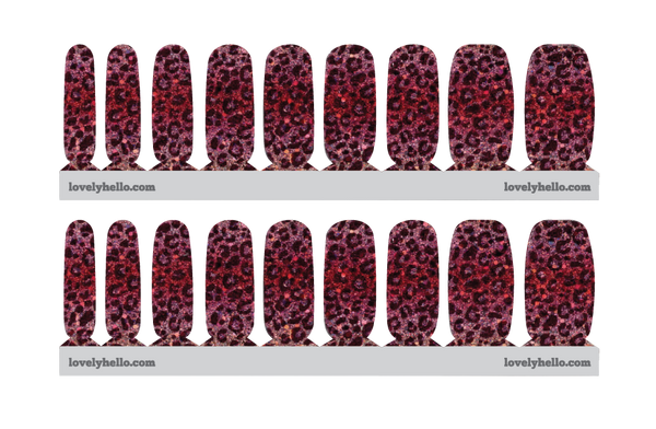 Rose Colored Leopard Nail Wraps