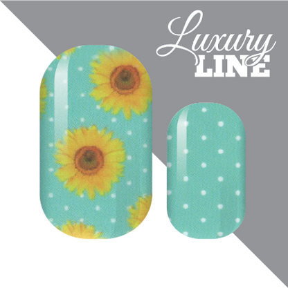 Sunflower Polka Nail Wraps