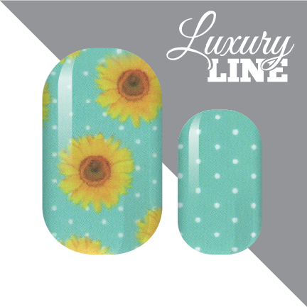 Sunflower Polka Nail Wraps