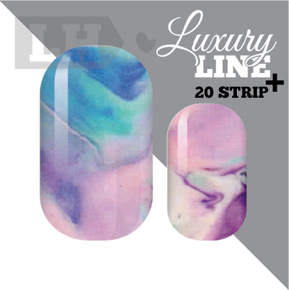 Aqua Plum Stone Nail Wraps