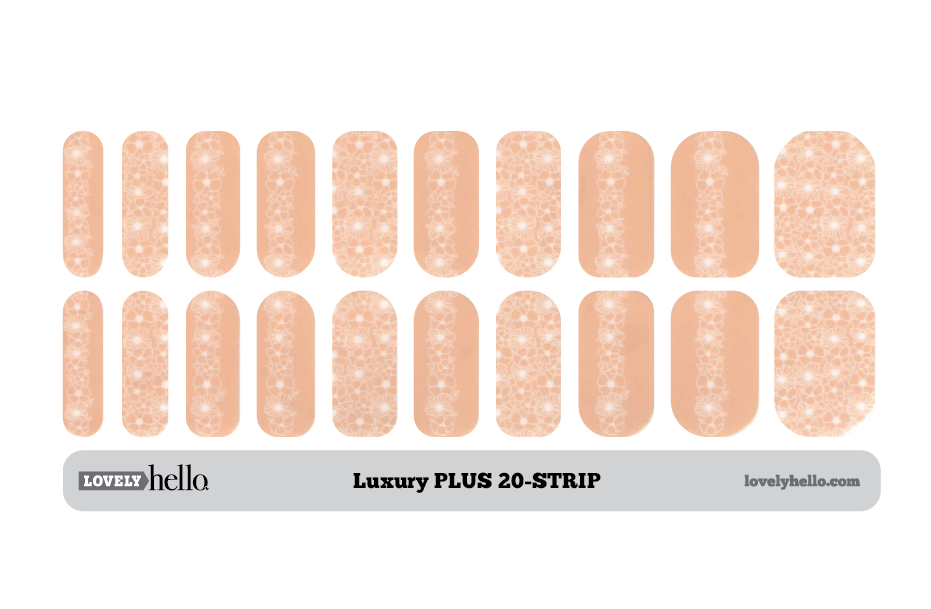 Soft Peachy Floral Nail Wraps