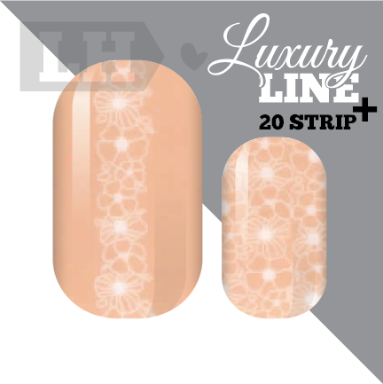 Soft Peachy Floral Nail Wraps