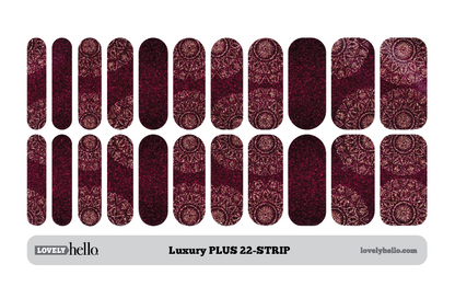 Plum Boho Glitz Nail Wraps