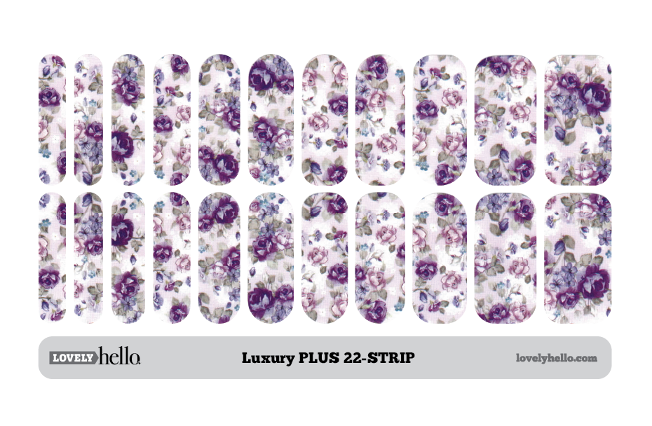 Plum Floral Luxury Nail Wraps