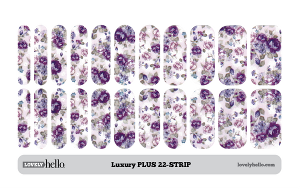 Plum Floral Luxury Nail Wraps
