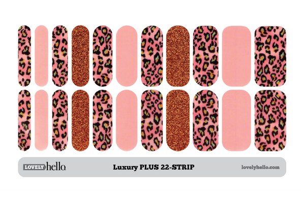 Pinky Leopard Glam Nail Wraps