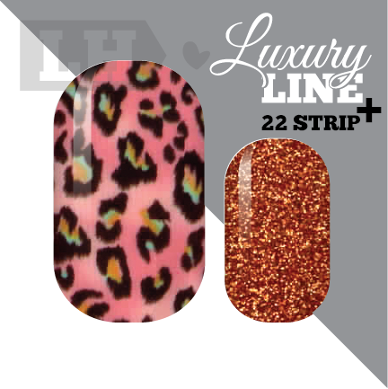 Pinky Leopard Glam Nail Wraps