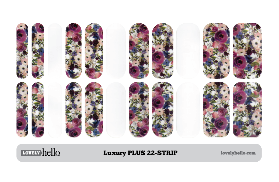 Deep Floral Charm Nail Wraps