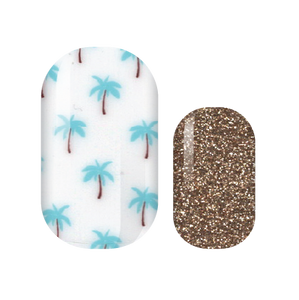 Aqua Palms Nail Wraps