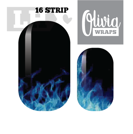 Smoky Blues Nail Wraps