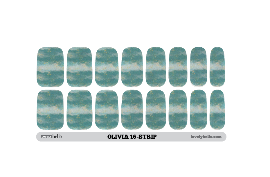 Teal Heavens Nail Wraps