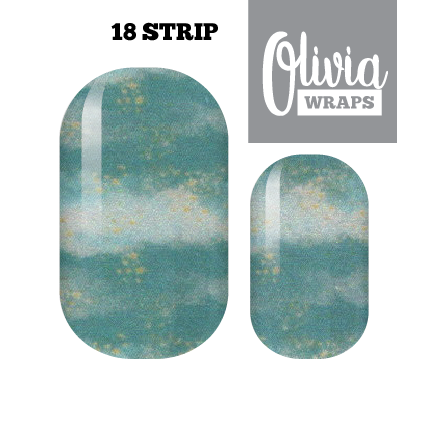 Teal Heavens Nail Wraps