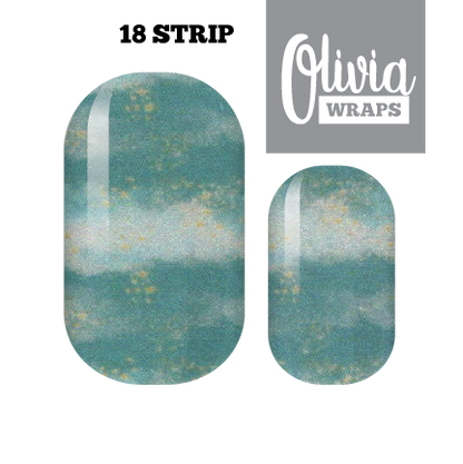 Teal Heavens Nail Wraps