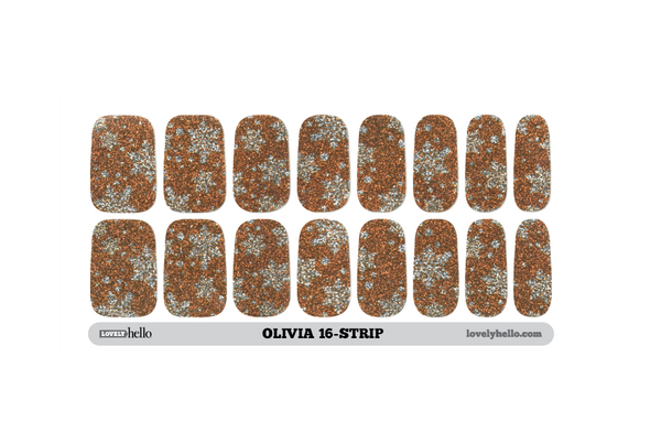 Copper Snowfall Nail Wraps