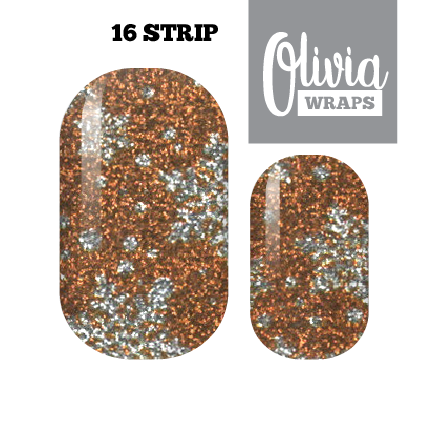 Copper Snowfall Nail Wraps