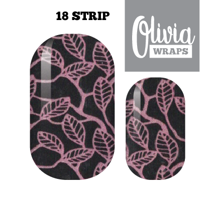 Pink Vines Nail Wraps