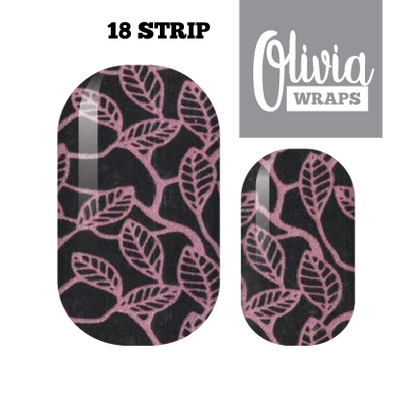 Pink Vines Nail Wraps