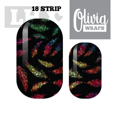 Rainbow Feathers Nail Wraps