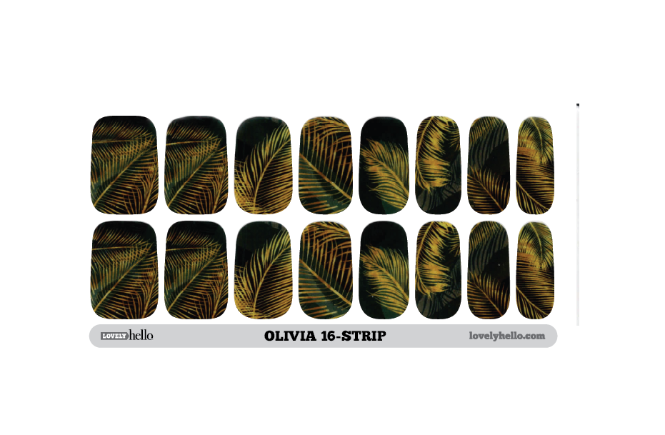 Golden Palms Nail Wraps