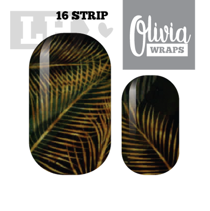 Golden Palms Nail Wraps