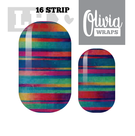 Color Banded Nail Wraps
