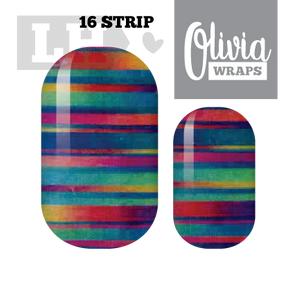 Color Banded Nail Wraps