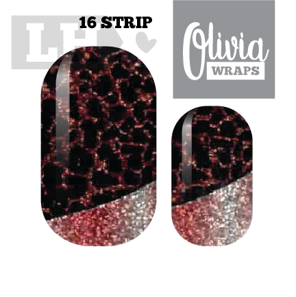 Modern Leopard Glam Nail Wraps