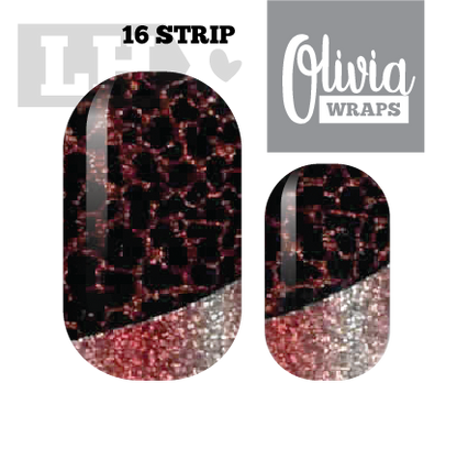 Modern Leopard Glam Nail Wraps