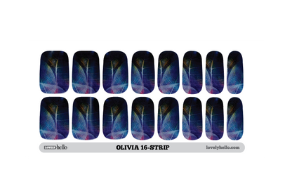 Blue Leaves Nail Wraps