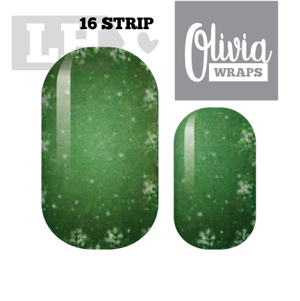 Emerald Frost Nail Wraps