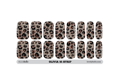 Leopard Blush Nail Wraps