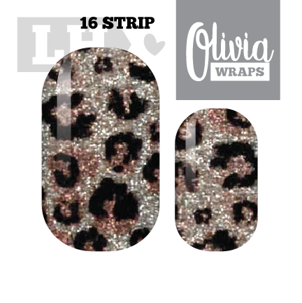 Leopard Blush Nail Wraps