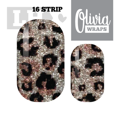 Leopard Blush Nail Wraps